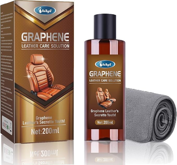AirTighT Graphene Leather Conditioner and Leather Care,Non-Toxic Will Not Darken Leather,Safe of Leather Apparel, Furniture,Shoes, Auto Interiors, Bags