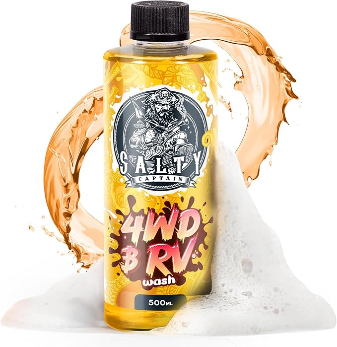 Salty Captain 4WD & RV Wash Detergent – Foaming Car Wash Soap for Foam Cannons, Foam Guns or Bucket Washes – Lab Tested Cleaner for Vehicles with Anti-Rust Protection & Safe on All Surfaces Formula