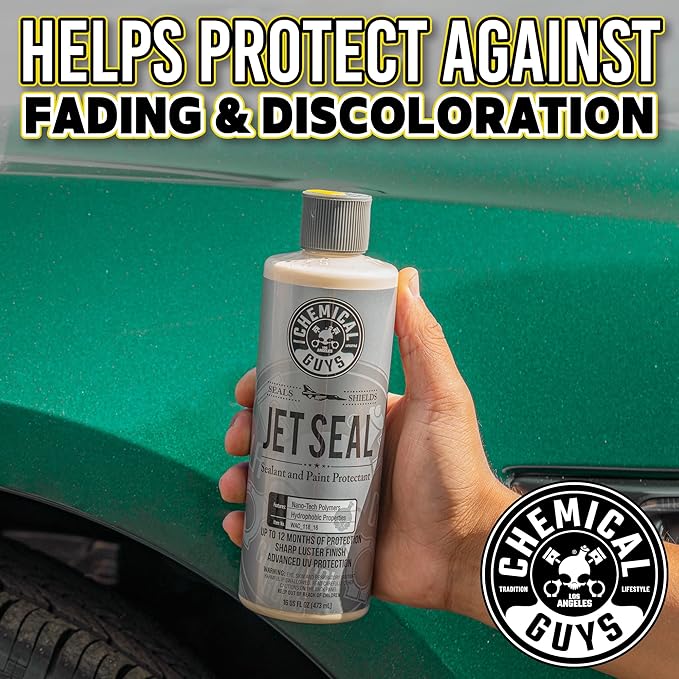 Chemical Guys JetSeal Anti-Corrosion Sealant & Paint Protectant - Advanced Car Paint Sealant for Trucks, Motorcycles, SUVs & RVs, Provides Durable Protection & High Gloss Finish, 16 oz