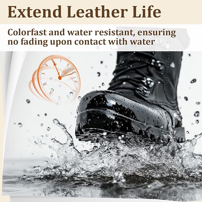 2025 New Advanced Leather Recoloring Balm,Medium Brown Leather Repair Kit for Furniture,Leather Dye Filler,Leather Color Restorer for Couches,Leather Scratch Remover for Car Interior