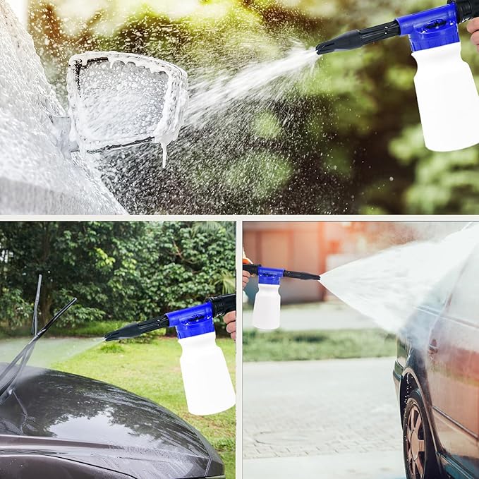 YILAIRIOU Car Wash Kit Cleaning Kits with Foam Gun Sprayer Bucket Towels Tire Brush Wash Mitt Sponge Duster Brush Car Wash Detailing Kit is Complete Car Care Tools