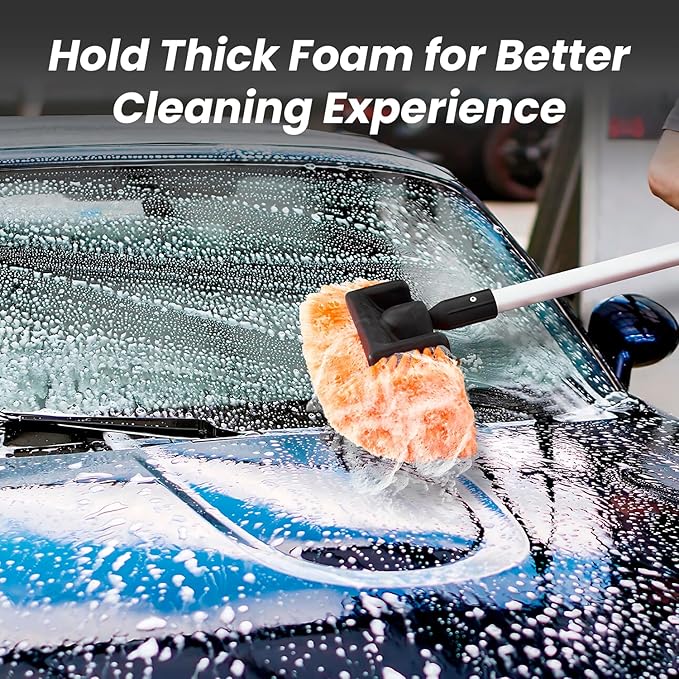 12" Car Wash Brush Head with Soft Bristle for Auto RV Truck Boat Camper Exterior Washing Cleaning