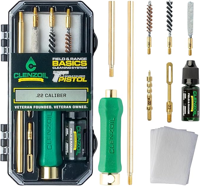 CLENZOIL Field & Range Pistol Basics Cleaning Kit | Complete Handgun Cleaning Set