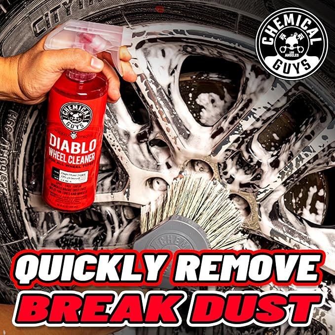 Chemical Guys Diablo Wheel Cleaner Spray - 2 Pack 16 oz Bottles, Safe on All Wheel & Rim Finishes, Sprayable Formula Removes Brake Dust, Dirt & Grime, Car Care for Trucks, SUVs, Motorcycles & RVs