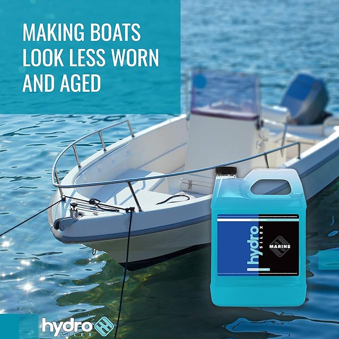 HydroSilex Marine Ceramic Spray Coating - Protective Spray Sealant with SIO2 for Boats, Yachts & Personal Watercraft - DIY UV Protectant Hydrophobic Boat Coating Provides 6 Months of Protection