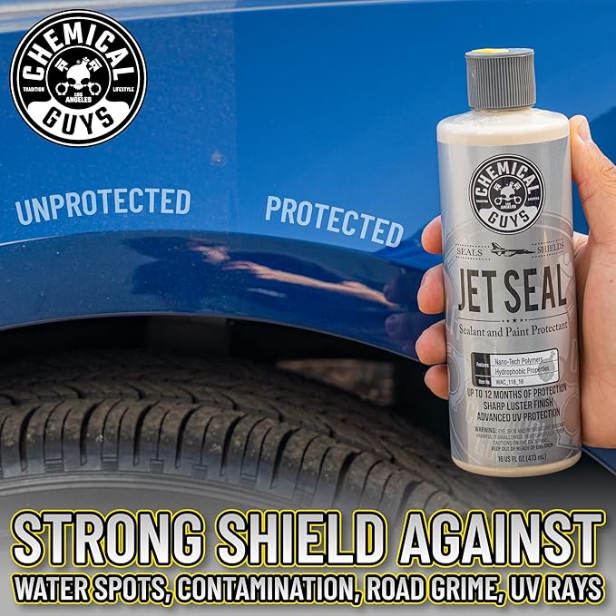 Chemical Guys JetSeal Anti-Corrosion Sealant & Paint Protectant - Advanced Car Paint Sealant for Trucks, Motorcycles, SUVs & RVs, Provides Durable Protection & High Gloss Finish, 16 oz