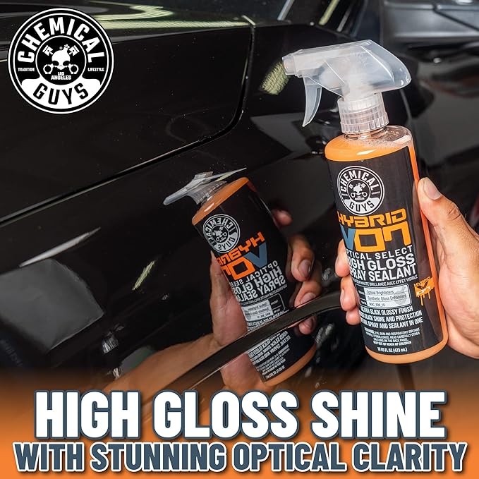 Chemical Guys WAC_808_16 Hybrid V7 Optical Select High Gloss Spray Sealant & Quick Detailer (Safe for All Finishes Including Ceramic Coatings), 16 fl oz, Orange Scent
