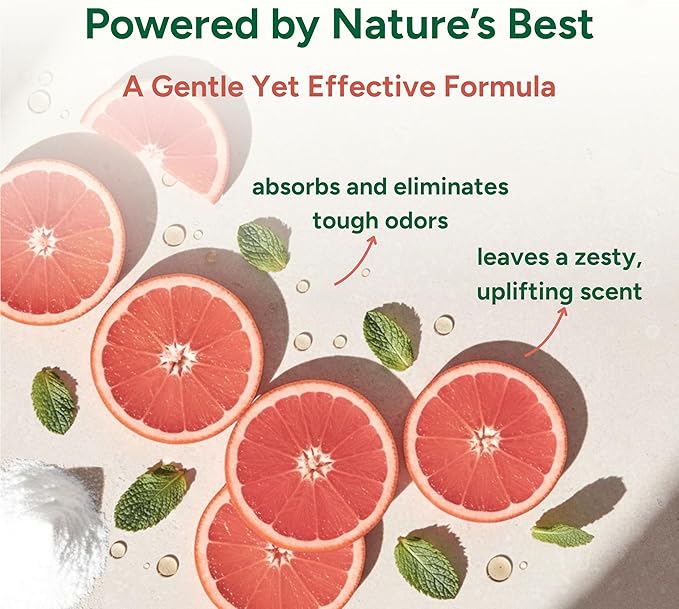 Good Natured Brand | Carpet Deodorizer & Freshener Powder | 31 oz Pet Odor Eliminator for Strong Odor & Pet Urine | Fresh Natural Pink Citrus Scent | Safe for Homes with Pets