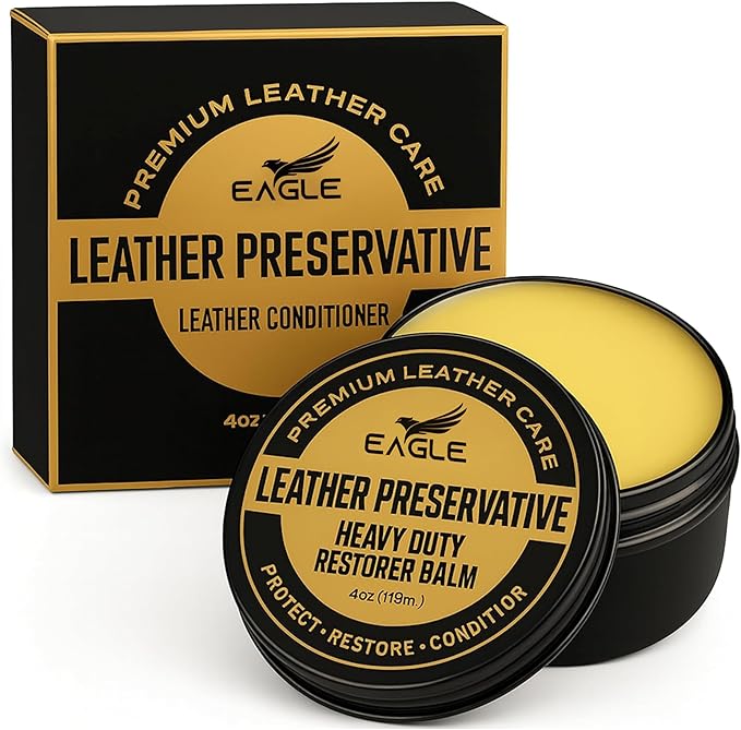 Eagle Heavy-Duty LP Leather Preservative – All Natural Neatsfoot Oil & Beeswax Conditioner for Boots, Saddles, Furniture, Jackets & Tack