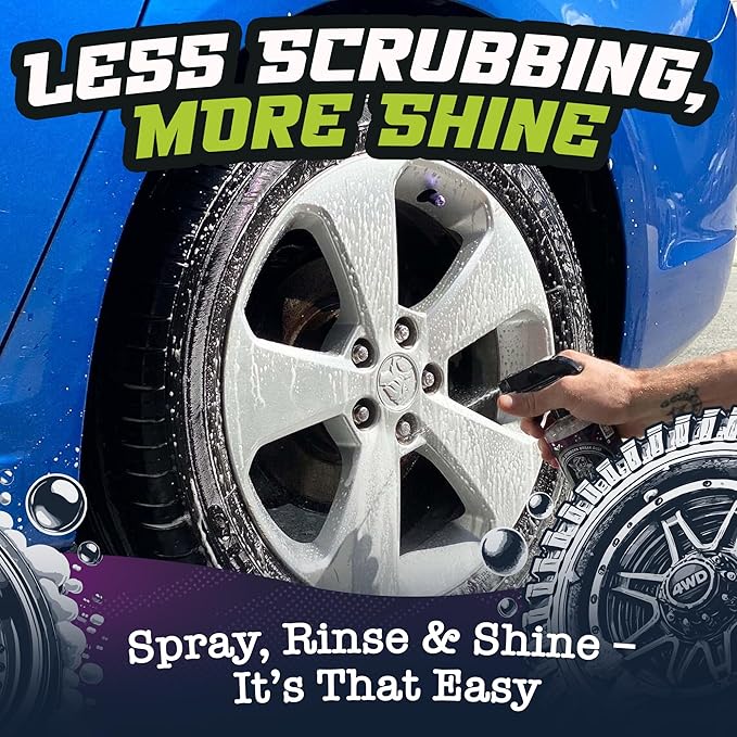 Salty Captain Car Wheel Cleaner 16.9oz – Powerful Wheel Wash Spray for Cars, Trucks, SUVs, Motorcycles & RVs – Tough on Brake Dust & Grime while Safe for Paint & Tires – Premium Quality & Easy to Use