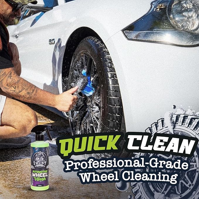 Salty Captain Car Wheel Cleaner 16.9oz – Powerful Wheel Wash Spray for Cars, Trucks, SUVs, Motorcycles & RVs – Tough on Brake Dust & Grime while Safe for Paint & Tires – Premium Quality & Easy to Use