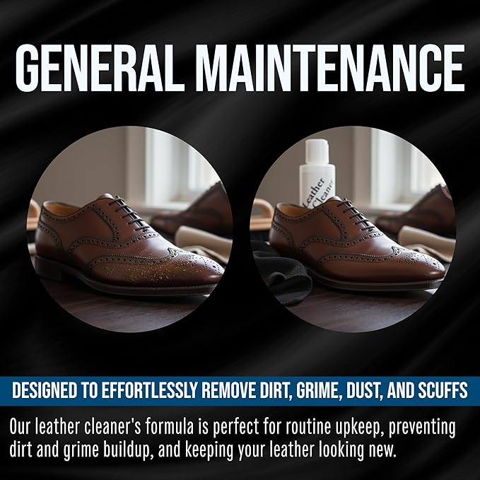 Apple Brand Leather Cleaner 4 oz - Great for Shoes, Boots, Handbags, Car Upholstery, Furniture - Removes Surface Dirt, Grime, Salt and More From Finished Leathers