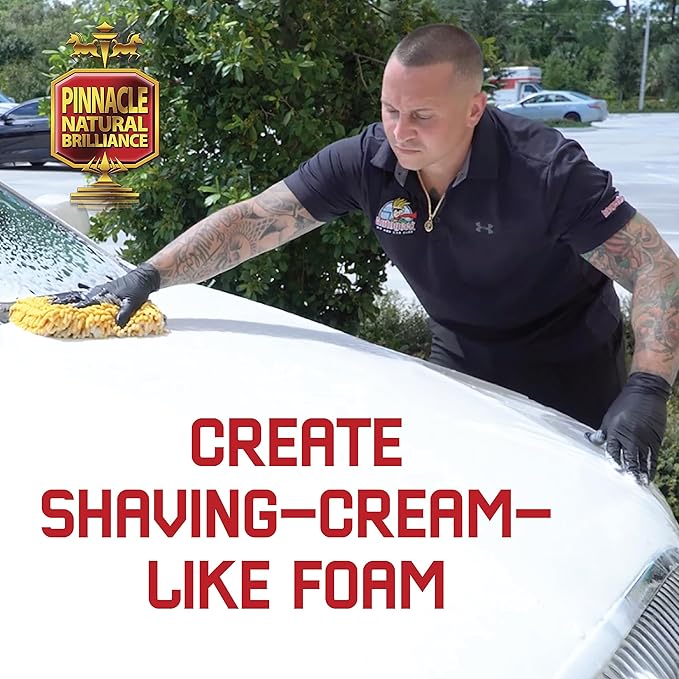 Pinnacle Bodywork Shampoo | Luxurious pH-Neutral Car Wash | Scratch-Free Formula with Long-Lasting Suds | High-Yield Concentrate for Gentle Cleaning | PIN-100 | 16 oz