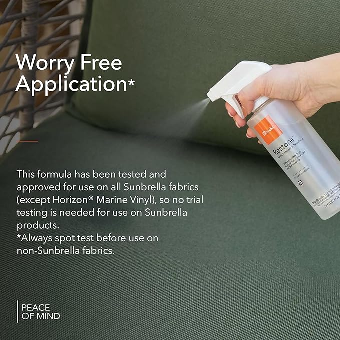 Sunbrella Restore Fabric Protector | Water-Repellent Spray for Outdoor Fabrics | Easy Use, Non-PFAS | Protect & Restore Upholstery | 16 fl oz