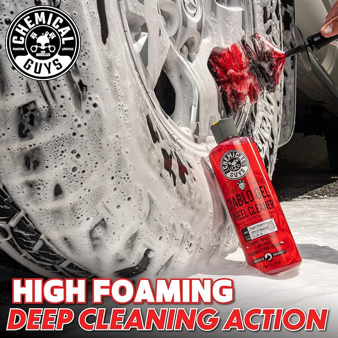 Chemical Guys CLD_997 Diablo Gel Oxygen Infused Foam Wheel and Rim Cleaner, Concentrated (Safe on All Wheel & Rim Finishes), for Cars, Trucks, SUVs, Motorcycles, RVs & More 128 fl oz (1 Gallon)