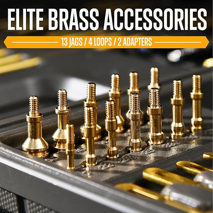 GLORYFIRE Elite Gun Cleaning Kit, Handgun Shotgun Pistol Universal Cleaning Kit with All Brass High-end Brushes, Jags, Reinforced and Lengthened Rods