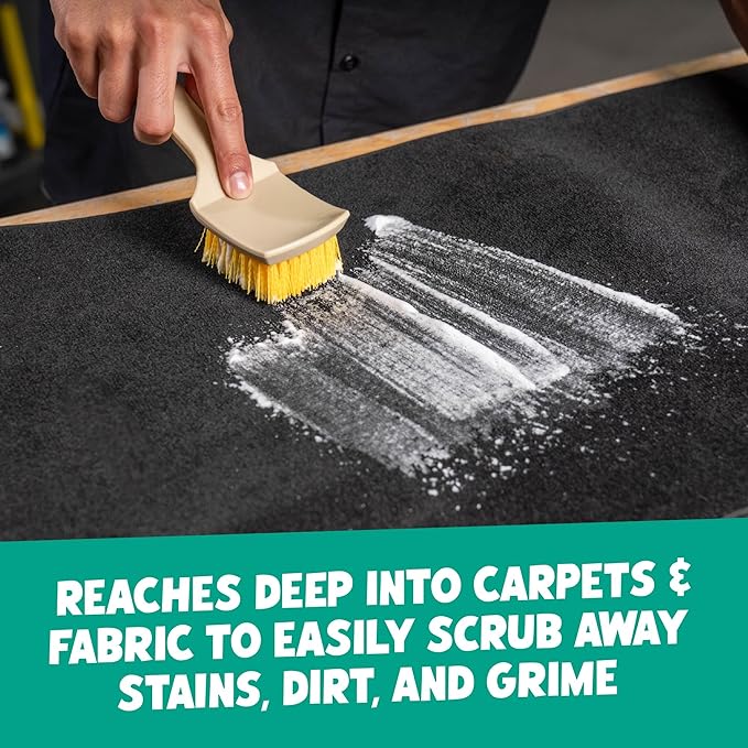 Chemical Guys Induro 7 Heavy Duty Interior Carpet & Upholstery Detailing Brush – Durable Bristles, Car Carpet Brush for Deep Cleaning Fabric, Mats & Seats, Ergonomic Grip for Comfort and Control