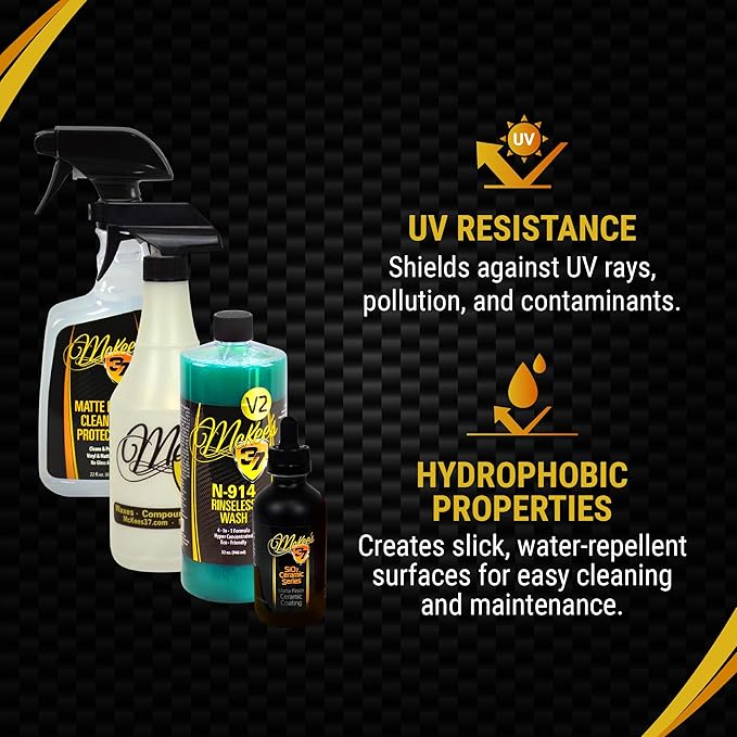 McKee's 37 - Matte Finish Ceramic Coating Kit - Complete Ceramic Coating Kit: Protection & Showroom Shine for Matte Cars