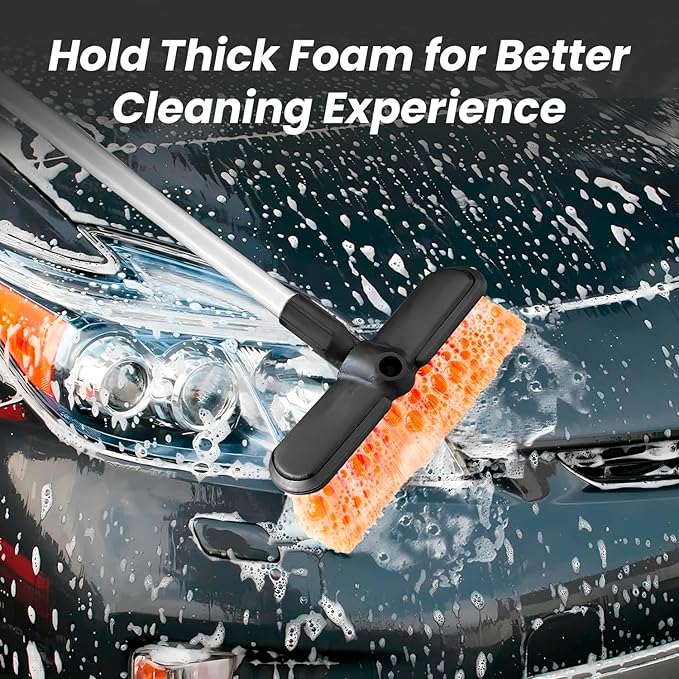 10" Car Wash Brush Head with Soft Bristle for Auto RV Truck Boat Camper Exterior Washing Cleaning