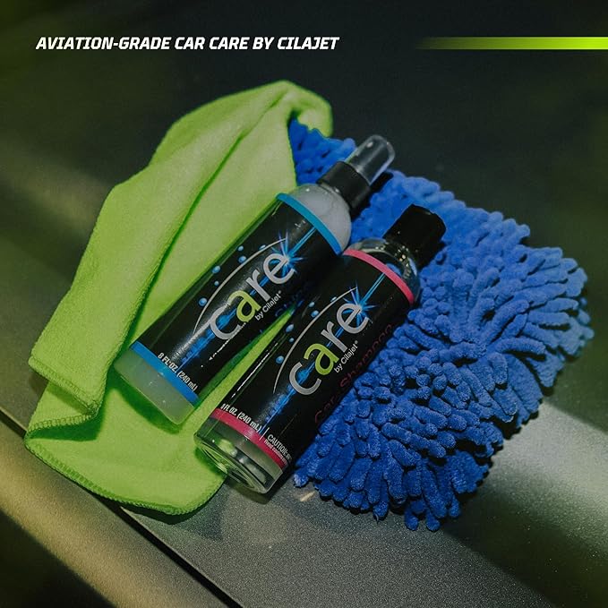 Travel Kit, Automotive Care Kit, 4 Piece Set, Includes 8oz Car Shampoo, 8oz Quick Shine, and Two Microfiber Towels