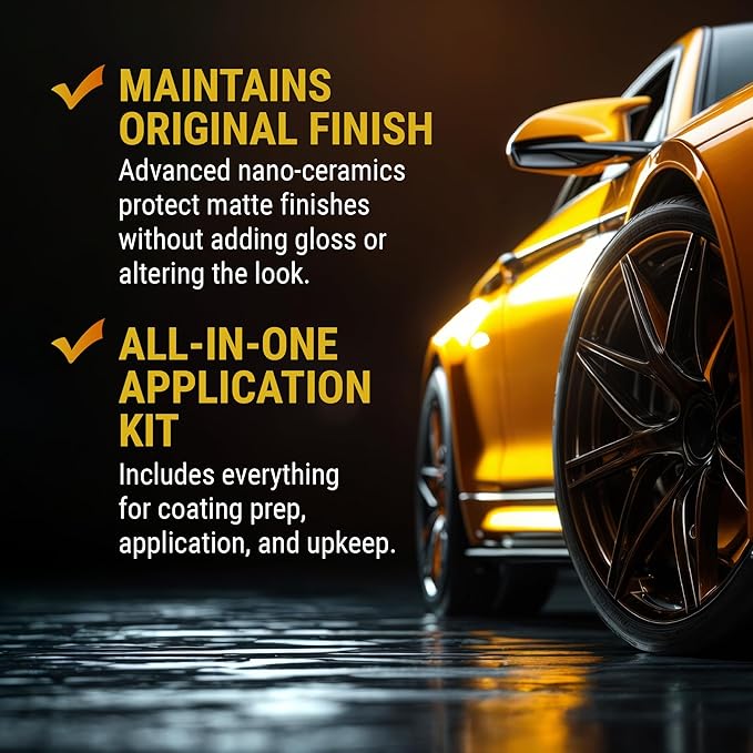McKee's 37 - Matte Finish Ceramic Coating Kit - Complete Ceramic Coating Kit: Protection & Showroom Shine for Matte Cars