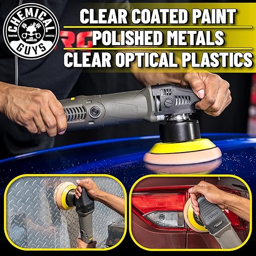 Chemical Guys BUF612 TORQX Random Orbital Polisher, One-Step Scratch & Swirl Removal Kit - 8 Items