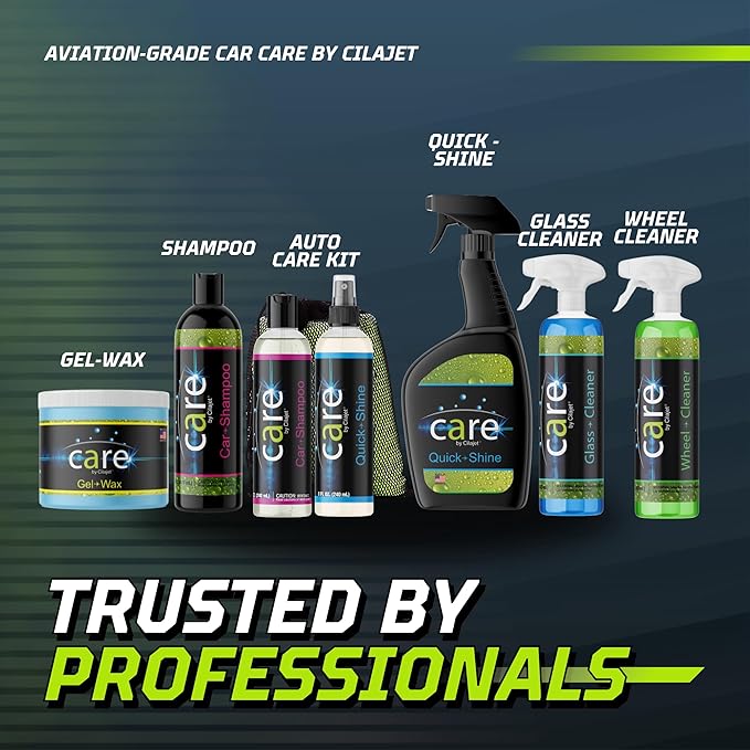 Care Glass Cleaner (16 oz) - Auto Window Cleaner for Car and Truck Windows, Windshields, Mirrors Professional Strength, Streak-Free Window Cleaning Kit, Safe for Tinted Windows, Made in USA 