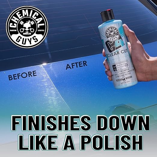Chemical Guys C4 Clear Cut Correction Compound - Professional Paint Correction Polish for Cars, Trucks, SUVs, and RVs - Swirl, Hologram and Scratch Remover for a Smooth, Glossy Finish, 16 fl oz