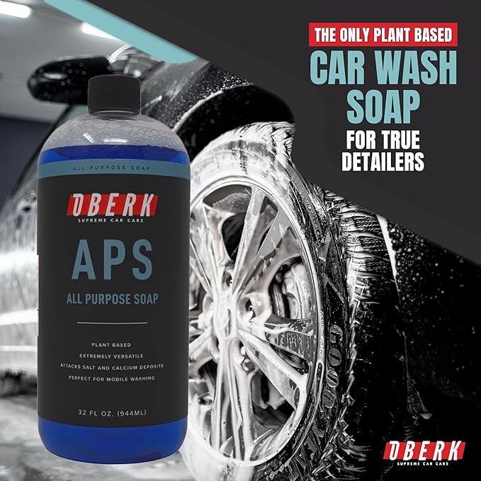 Oberk APS All Purpose Car Wash Soap – Eco-friendly, plant-based shampoo for foam cannon or hand wash. Safe for ceramic coating, interio (32)