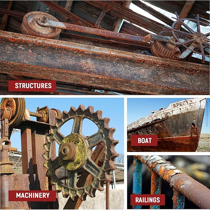 YOA Metal Paint, Water-Based Rust-Proof Paint, 16 fl oz, Metal Primer and Protective Coating, Rust-Proof Coating, Permanently Prevents Rusts (Matte Silver)