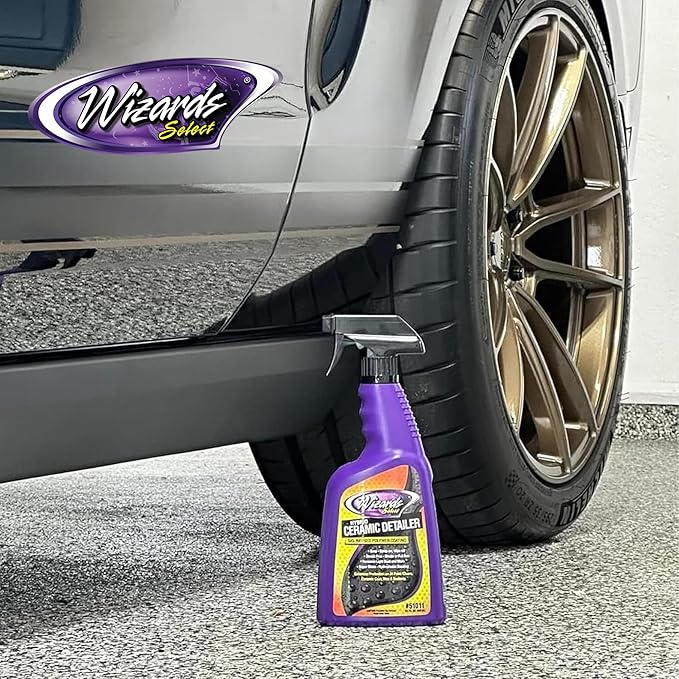 Wizards Select Hybrid Quick Ceramic Detailer Spray - 22 fl oz - SiO2 Infused Polymer Coating & Ceramic Spray Wax to Protect Paint, Ceramic Coat, Wax & Sealants