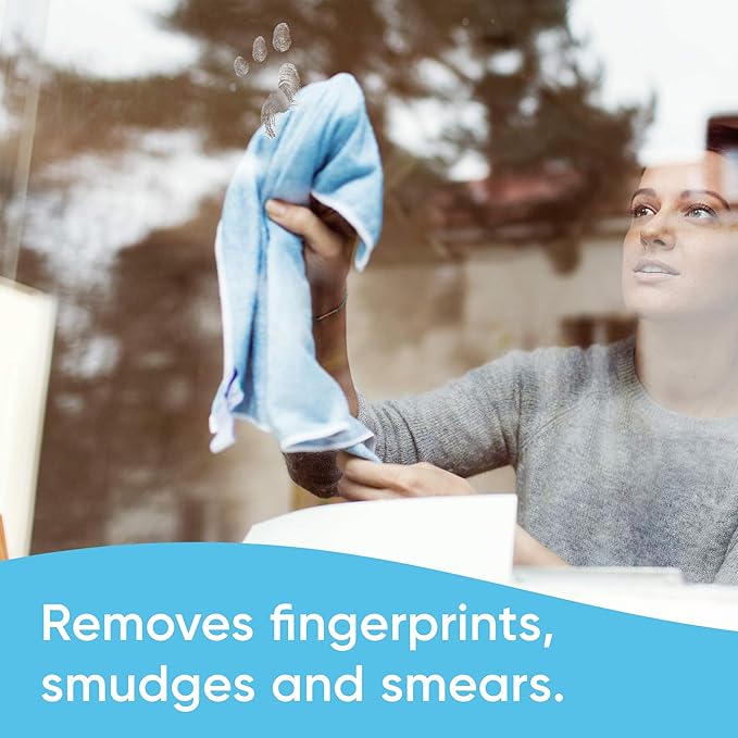 Windex Glass Cleaner Spray Refill, Original Blue Window Cleaner Works on Smudges and Fingerprints, Bottle Made from 100% Recovered Coastal Plastic, 2L (Pack of 2)