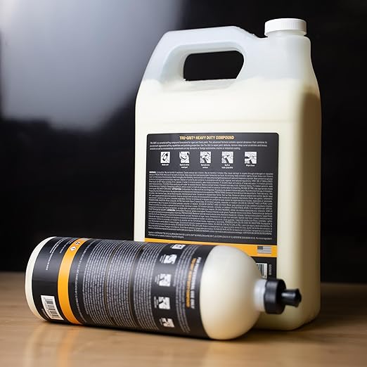 Malco Tru Grit - Heavy Duty Buffing and Polishing Compound for Cars/Automotive Paint Correction and Detailing/Removes 1000-1500 Grit Sand Scratches / 1 Gallon (120001)