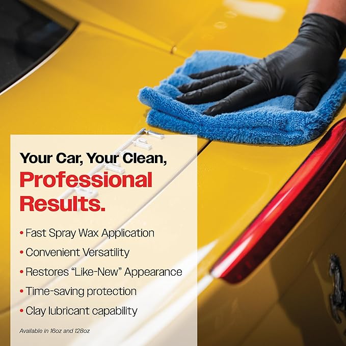 Malco Showroom Shine Spray Car Wax – Best Car Wax Spray for Professional Finish/Easy to Use Instant Detailer Spray/Cleans and Waxes Painted Surfaces, Metal and Glass / 1 Gallon (110401)