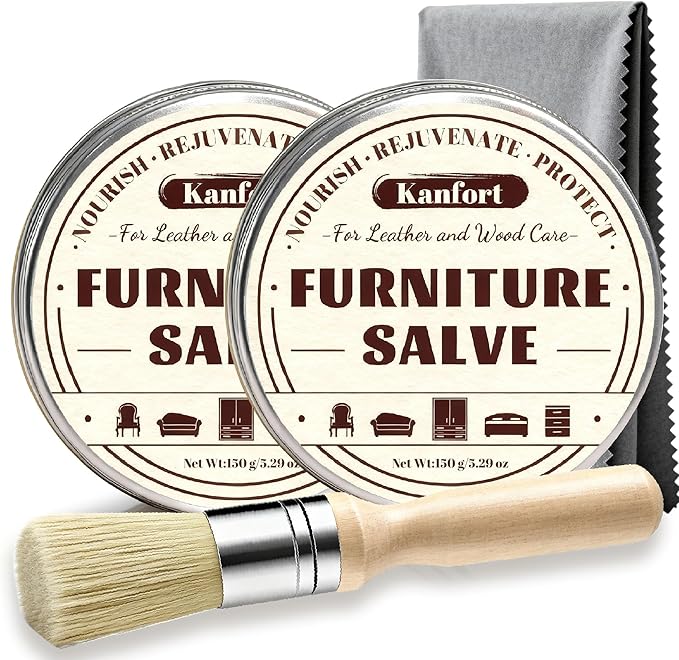 Leather Conditioner 2PCS, Leather Cleaner and Conditioner, Polisher, Moisturizer, and Restorer for Couches and Furniture, Protect Soften Leather Products