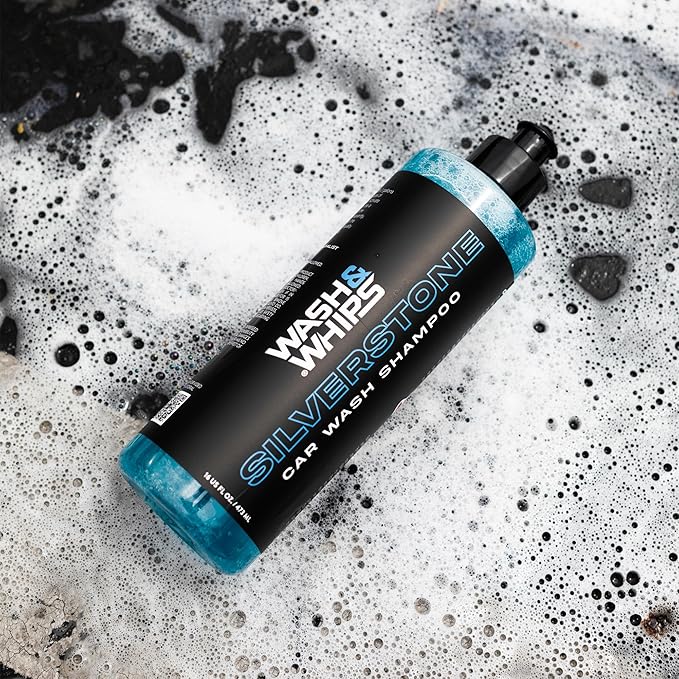 WASH&WHIPS Ultimate Exterior Car WASH Kit – Silverstone Shampoo, Hockenheim Bug Remover, Le Mans Wheel Cleaner – Professional-Grade Shine, Easy to Use, Safe for All Surfaces (Step 1)
