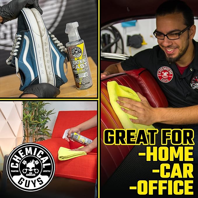 Chemical Guys Lightning Fast Carpet and Upholstery Stain Extractor - Carpet Cleaner, Safe for Fabric, Upholstery, Cars, Home, Office, Furniture, and More, Fresh Scent - 128 oz