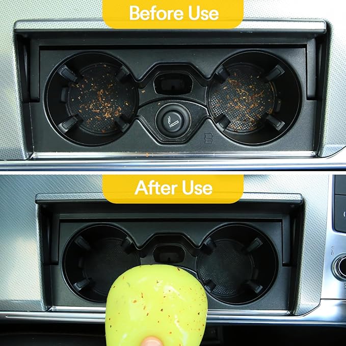 PULIDIKI Car Cleaning Gel for Car Cleaning Putty Car Putty Auto Detailing Tools Car Slime Cleaner Dust Cleaning Gel for Car Interior Cleaner Car Accessories Keyboard Cleaner Yellow (2Pack)