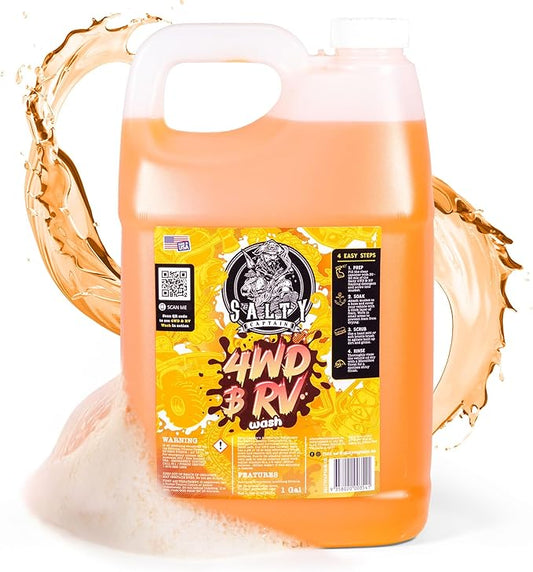 Salty Captain 4WD & RV Wash Detergent – Foaming Car Wash Soap for Foam Cannons, Foam Guns or Bucket Washes – Lab Tested Cleaner for Vehicles with Anti-Rust Protection & Safe on All Surfaces Formula