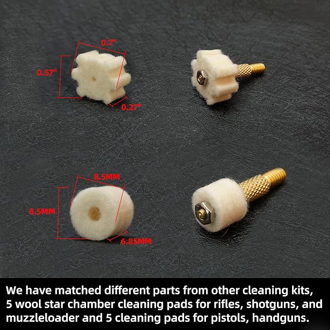 BESTNULE Upgrade Brass Universal Gun Cleaning Kit for Rifles, Pistols,Handguns, Shotguns, Gun Cleaning Kits for All Guns, Gun Cleaning Supplies with Brass Rods and Portable Case