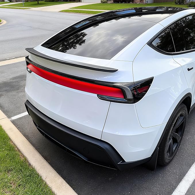 PPF Film for Tesla Model Y Juniperlliftgate Applique Wrap Sticker Exterior for Model Y Juniper Accessories Precut Protective Film Daytime Running Lights Trim Film (Red)