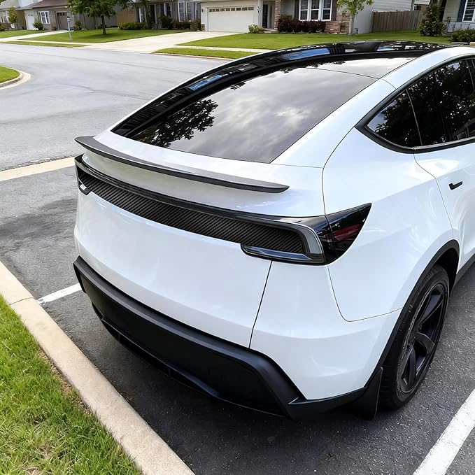 PPF Film for Tesla Model Y Juniperlliftgate Applique Wrap Sticker Exterior for Model Y Juniper Accessories Precut Protective Film Daytime Running Lights Trim Film (Carbon Fiber)