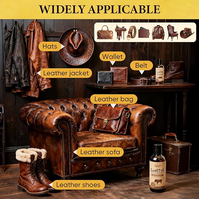 Saddle Soap for Leather 3.52oz,3-in-1 Leather Cleaner & Conditioner to Soften,Protect Leathercraft with Horsehair Brush & Cloth,Leather Soap for Car Interior,Couch,Shoe,Purse,Boot,Bag & Saddle