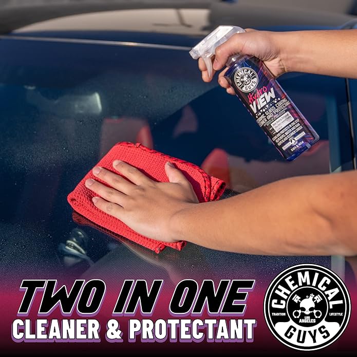 Chemical Guys HydroView Ceramic Glass Cleaner & Coating - Cleans & Adds Hydrophobic Protection, Car Window Cleaner for Glass, and Mirrors, Trucks, SUVs, and Home Use - 16 fl oz