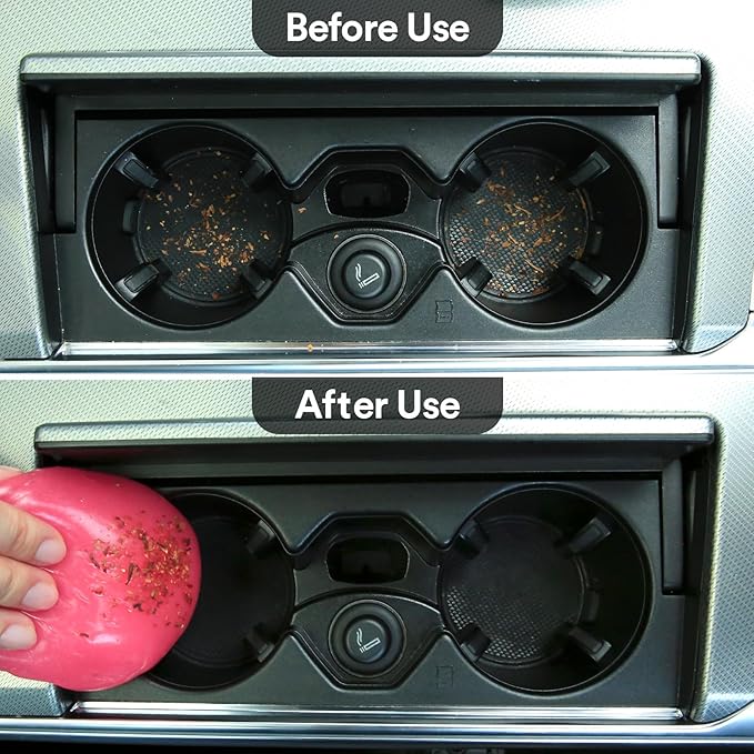 PULIDIKI Car Cleaning Gel for Car Cleaning Putty Car Putty Auto Detailing Tools Car Slime Cleaner Dust Cleaning Gel for Car Cleaning Supplies Car Essentials Car Gifts Car Accessories for Women Pink