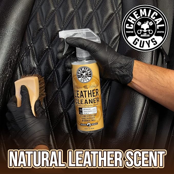 Chemical Guys SPI1091601 Leather Cleaner and Conditioner Leather & Interior Care Bundle + SPI22016 Total Interior Cleaner & Protectant, Safe for Cars, Home, Office, & More (16 fl oz) 3 Items