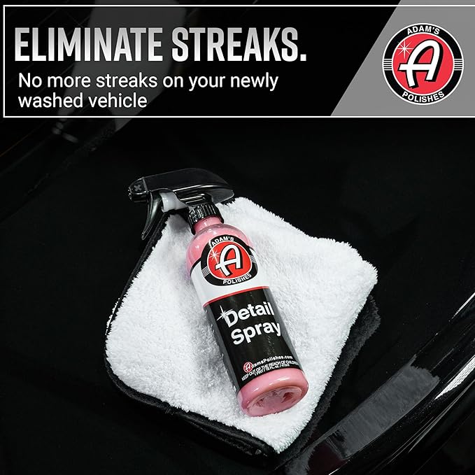 Adam's Polishes Detail Spray - Quick Waterless Detailer Spray For Car Detailing, Polisher Clay Bar & Wax Boosting Tech, Add Shine Gloss & Depth