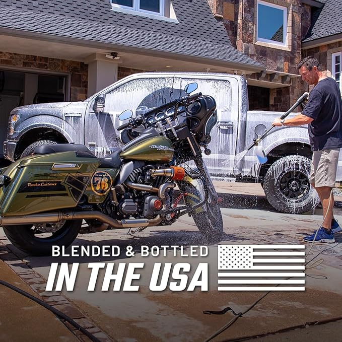 Slick Products Hybrid Ceramic Wash & Wax Super Concentrate – Extra Thick Foaming Car Shampoo & Motorcycle Wash Soap with Wax Protection – Perfect for Foam Cannon – 64 oz.