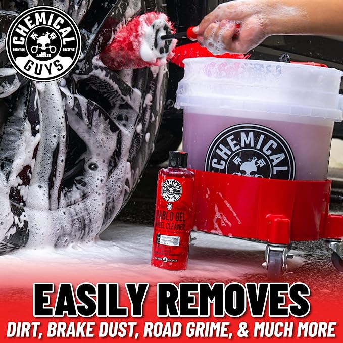 Chemical Guys Diablo Gel Oxygen Infused Foam Wheel & Rim Cleaner, Concentrated Car Wheel Cleaner Safe on All Finishes, Removes Brake Dust, Dirt, Grime, for Cars, Trucks, SUVs, Motorcycles & RVs, 16 oz