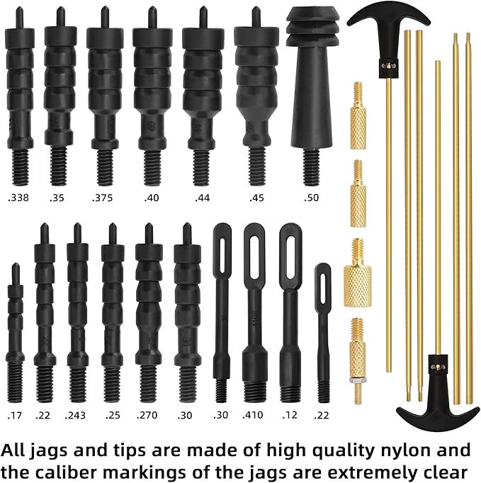 BESTNULE Upgrade Brass Universal Gun Cleaning Kit for Rifles, Pistols,Handguns, Shotguns, Gun Cleaning Kits for All Guns, Gun Cleaning Supplies with Brass Rods and Portable Case